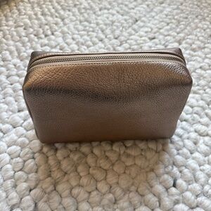 Cuyana Champagne Leather Vanity Case